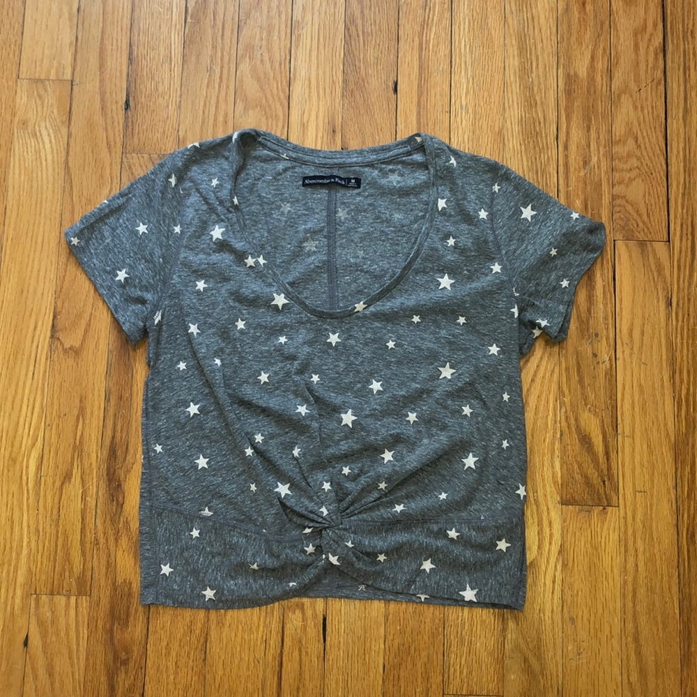 Slightly cropped top with tie